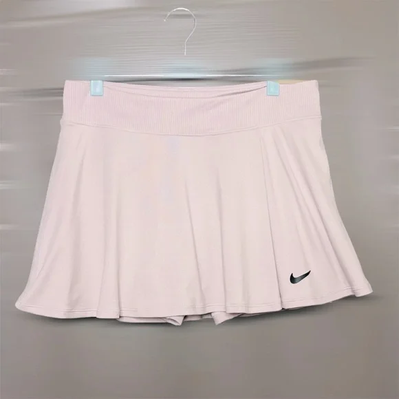 Nike Court New Victory Flouncy Tennis Skirt / Skort L Platinum Violet Dri-Fit - Picture 1 of 11